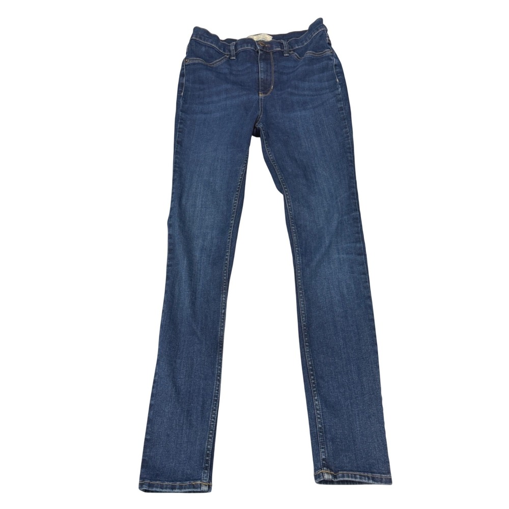 Free People Womens High Rise Skinny Jeans Dark Wash Blue Denim Size 30R